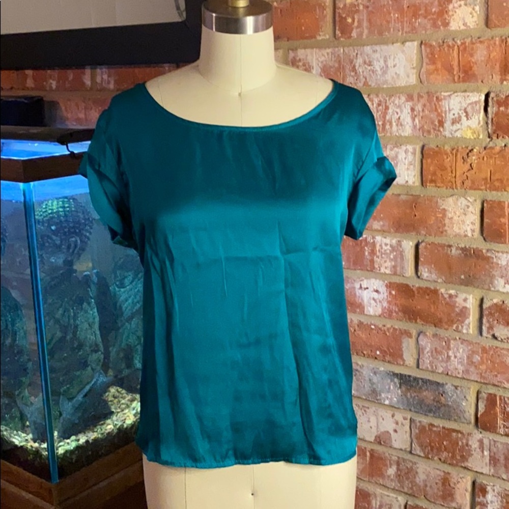 LOB Collection Turquoise Blouse - Picture 2 of 4